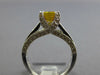 2.61CT DIAMOND & AAA YELLOW SAPPHIRE 14KT WHITE GOLD OVAL LUCIDA ENGAGEMENT RING