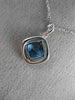 ESTATE 1.92CT DIAMOND & AAA BLUE TOPAZ 14K WHITE GOLD 3D FILIGREE ETOILE PENDANT