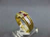 1.36CT DIAMOND & AAA RUBY 18KT YELLOW GOLD 3D PRINCESS BAGUETTE & ROUND FUN RING