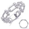 .10CT DIAMOND 14K WHITE GOLD 3D MULTI HORSESHOE LOVE KNOT 3/4TH ANNIVERSARY RING