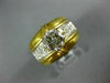 ESTATE LARGE 1.38CT DIAMOND 18KT 2 TONE GOLD 3D ROUND CLASSIC ENGAGEMENT RING