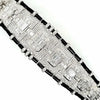 LARGE 23.58CT DIAMOND BLACK ENAMEL 18KT WHITE GOLD CUFF COCKTAIL TENNIS BRACELET