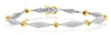 1.09CT WHITE & FANCY YELLOW DIAMOND 14KT 2 TONE GOLD GEOMETRICAL TENNIS BRACELET