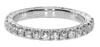 .44CT DIAMOND 18KT WHITE GOLD 3D FILIGREE SEMI ETERNITY WEDDING ANNIVERSARY RING