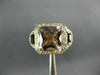 LARGE 4.82CT DIAMOND AAA MORGANITE & GARNET 14K ROSE 3D 3 STONE ENGAGEMENT RING