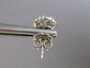 ESTATE 1.43CT DIAMOND 14KT WHITE GOLD 3D CLASSIC FLOWER STUD EARRINGS