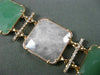 ESTATE WIDE & LONG 1.45CT DIAMOND & AVENTURINE 14KT ROSE GOLD 3D SQUARE BRACELET