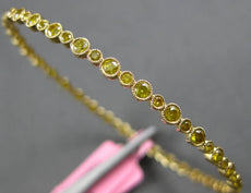 1.70CT INTENSE FANCY YELLOW DIAMOND 18KT YELLOW GOLD 3D FILIGREE BANGLE BRACELET