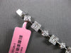 ESTATE 2.78CT DIAMOND 18K WHITE GOLD 3D ROUND & BAGUETTE SQUARE TENNIS BRACELET