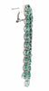 LARGE 23.68CT AAA EMERALD 18KT WHITE GOLD 3D MULTI ROW CLIP ON HANGING EARRINGS