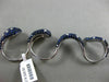 ESTATE LARGE 8.57CT DIAMOND BLUE SAPPHIRE 18K WHITE GOLD MULTI FINGER SNAKE RING