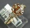 ESTATE 1.45CT DIAMOND & AAA MORGANITE 14KT ROSE GOLD 3D CLASSIC ENGAGEMENT RING