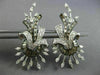 LARGE 5.34CT WHITE & CHOCOLATE FANCY DIAMONDS 14KT WHITE & BLACK GOLD EARRINGS