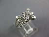 ANTIQUE .61CT DIAMOND 14KT WHITE GOLD ROUND FLOWER INSERT ENGAGEMENT RING #27066