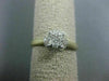 ESTATE .26CT DIAMOND 14KT YELLOW GOLD CLUSTER FILIGREE HALO FRIENDSHIP LOVE RING