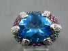 EXTRA LARGE 11.12CT DIAMOND & MULTI GEM 18KT WHITE & BLACK GOLD DOME SHAPE RING