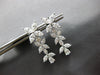 LARGE 3.07CT DIAMOND 18KT WHITE GOLD MARQUISE & PEAR SHAPE MULTI FLOWER EARRINGS