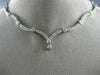 ANTIQUE 2.10CT DIAMOND 14KT WHITE GOLD 3D FILIGREE BEZEL DROP NECKLACE #18629