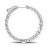 ESTATE 4.0CT DIAMOND 14KT WHITE GOLD 3D ROUND INSIDE OUT HOOP HANGING EARRINGS