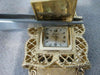 ANTIQUE WIDE 14K YELLOW GOLD HIDDEN LURA FRENCH WATCH MECHANICAL 7.25" INCH #889