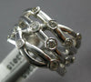 ESTATE LARGE .43CT DIAMOND 14KT WHITE GOLD 3D ETOILE CRISS CROSS FUN RING