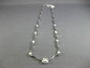 ESTATE 1.44CT DIAMOND 14K WHITE GOLD SOLITAIRE ETOILE BY THE YARD NECKLACE #2044