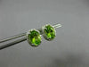 ESTATE 2.04CT DIAMOND & AAA PERIDOT 14KT WHITE GOLD CLASSIC HALO STUD EARRINGS