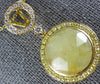 5.36CT WHITE & YELLOW DIAMOND & YELLOW SAPPHIRE 18K YELLOW GOLD CIRCULAR PENDANT
