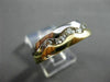 ESTATE .35CT DIAMOND 14KT TWO TONE GOLD FLOATING WAVE ANNIVERSARY RING 6mm 6460