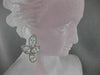 ESTATE LARGE 5.41CTW DIAMOND 14K WHITE GOLD MARQUISE PEAR HALO EARRINGS VVS 2409