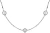 1.95CT DIAMOND 14KT WHITE GOLD 3D CLASSIC ROUND BEZEL BY THE YARD LOVE NECKLACE