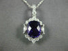 ESTATE 1.96CT DIAMOND & AAA AMETHYST 14K WHITE GOLD CUSHION CUT FILIGREE PENDANT