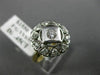 ANTIQUE WIDE .45CT DIAMOND 14K 2TONE GOLD SOLITAIRE MULTI HEART SQUARE RING 2568