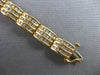 ESTATE WIDE 3.02CT DIAMOND 14KT YELLOW GOLD 3D MULTI ROW CHANNEL TENNIS BRACELET