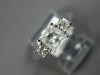 ESTATE .75CT DIAMOND 14KT WHITE GOLD 3D PRINCESS 3 STONE LUCIDA ENGAGEMENT RING