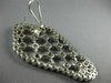 EXTRA LARGE 3.56CT DIAMOND 18K WHITE GOLD TEAR DROP WEB CLIP ON HANGING EARRINGS