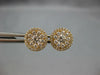 ESTATE .85CT DIAMOND 18KT YELLOW GOLD CLUSTER INVISIBLE HALO EARRING JACKET SET