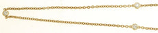 .10CT DIAMOND 14KT YELLOW GOLD 3D ROUND CLASSIC BEZEL BY THE YARD LOVE NECKLACE