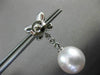 ESTATE LARGE .22CT DIAMOND 14K WHITE GOLD AAA SOUTH SEA PEARL BUTTERFLY EARRINGS