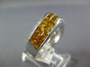 ESTATE WIDE 2.72CT DIAMOND & AAA RAINBOW YELLOW SAPPHIRE 14KT WHITE GOLD 3D RING