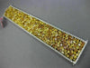 GIA LARGE 57.49CT MULTI COLOR DIAMOND 18KT 2 TONE GOLD CLUSTER TENNIS BRACELET