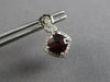 ESTATE 2.78CT DIAMOND & AAA GARNET 14KT WHITE GOLD SQUARE HALO HANGING EARRINGS