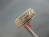 ESTATE WIDE 1.33CT WHITE & PINK DIAMOND 18K WHITE & ROSE GOLD ANNIVERSARY RING