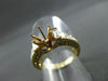 ESTATE 1.26CT BAGUETTE & PRINCESS DIAMOND 14K Y SEMI MOUNT ENGAGEMENT RING #1544