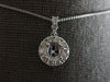 .44CT DIAMOND 18KT WHITE GOLD 3D 4 PRONG ROUND HALO SEMI MOUNT FLOATING PENDANT
