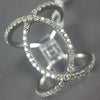 ESTATE EXTRA LARGE .91CT DIAMOND 14KT WHITE GOLD 3D LOVE KNOT INFINITY FUN RING