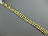 ESTATE WIDE 2.70CT DIAMOND 14KT YELLOW GOLD CLASSIC 3 ROW ETOILE BRACELET #2625