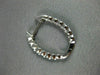 ESTATE .50CT DIAMOND 14KT WHITE GOLD 3D CLASSIC OVAL INSIDE OUT HOOP EARRINGS