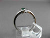 ESTATE .43CTW DIAMOND & AAA EMERALD 14KT WHITE GOLD TRILLION FUN FRINDSHIP RING
