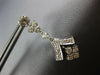 ESTATE LARGE 3.0CT DIAMOND 14KT WHITE GOLD 3D ROUND CHANDELIER HANGING EARRINGS